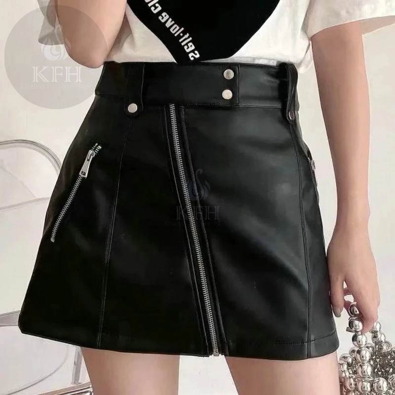 Jual Rok Mini Wanita Hitam High Waist A-line Rok Span Pendek Wanita ...