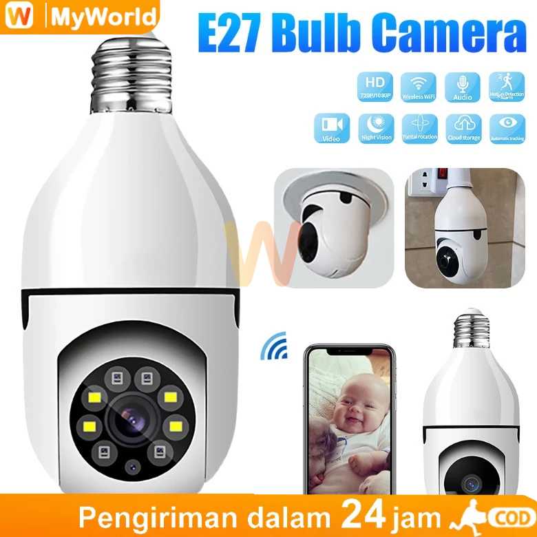 Jual Codcctv Lampu Wifi Camera P Hd Night Vision Monitor Auto Tracking Ip Camera Cctv