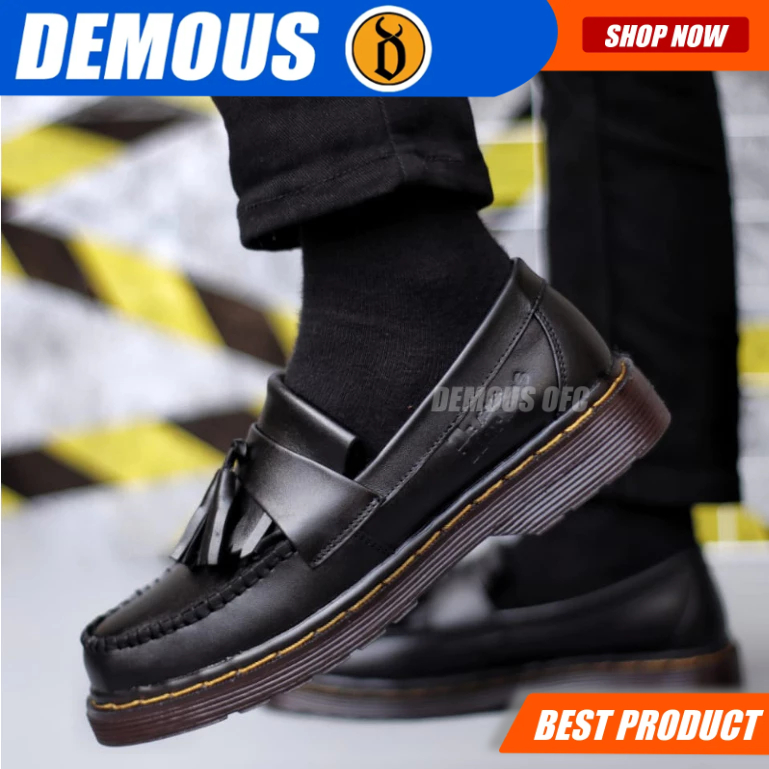 Jual DEMOUS MIKEY - Sepatu Pantofel Slop Docmart Pria Kulit Asli ...