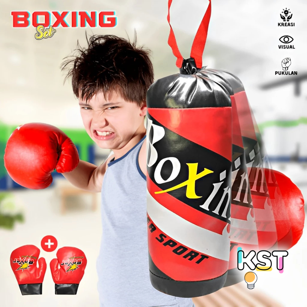 Jual [KST] Mainan Boxing Set Mini Edukasi Olahraga Beladiri Anak Samsak ...