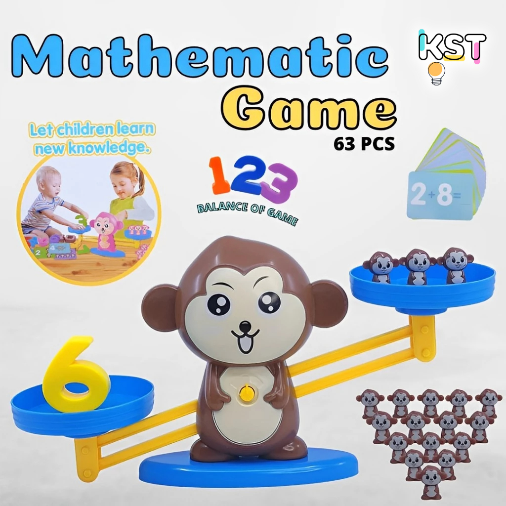 [KST] Monkey Balance Mainan Edukatif Matematika Angka Berhitung Interaktif  Kado Ulang Tahun Anak