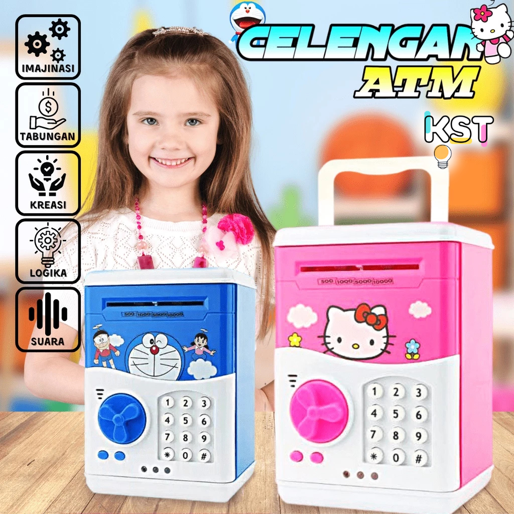 Jual [KST] Mainan Celengan ATM Mini Anak | Mainan Edukasi Anak 5 Tahun