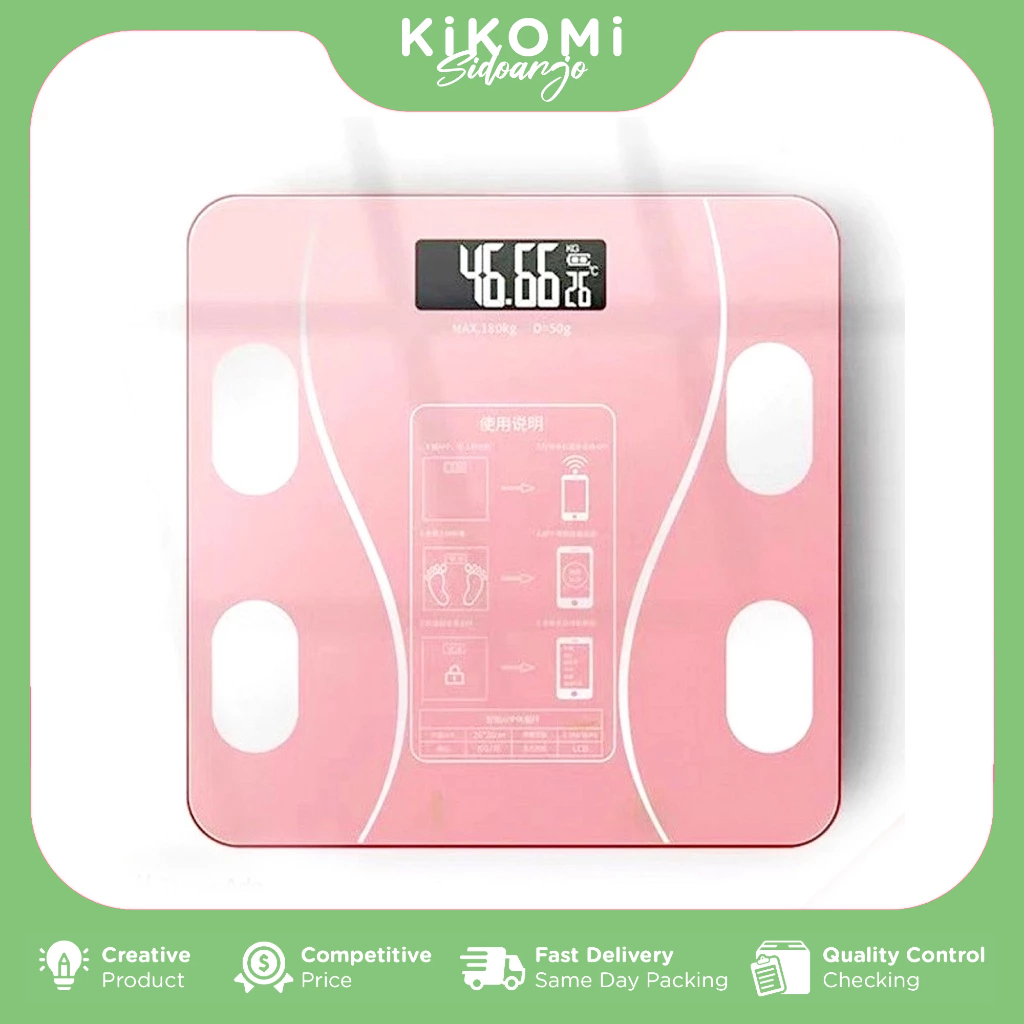 Jual Timbangan Badan Digital Body Fat Monitor With App Smart Weight Scale Km Shopee Indonesia 7831