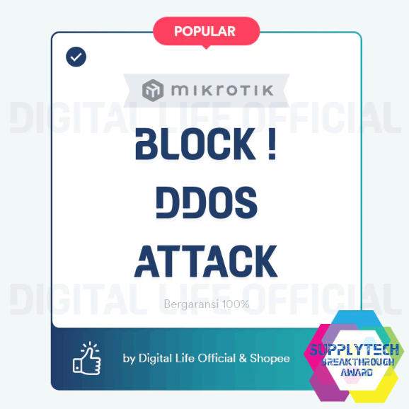Jual Konfigurasi Mikrotik Block DDOS Attack (Efektif Antisipasi dari