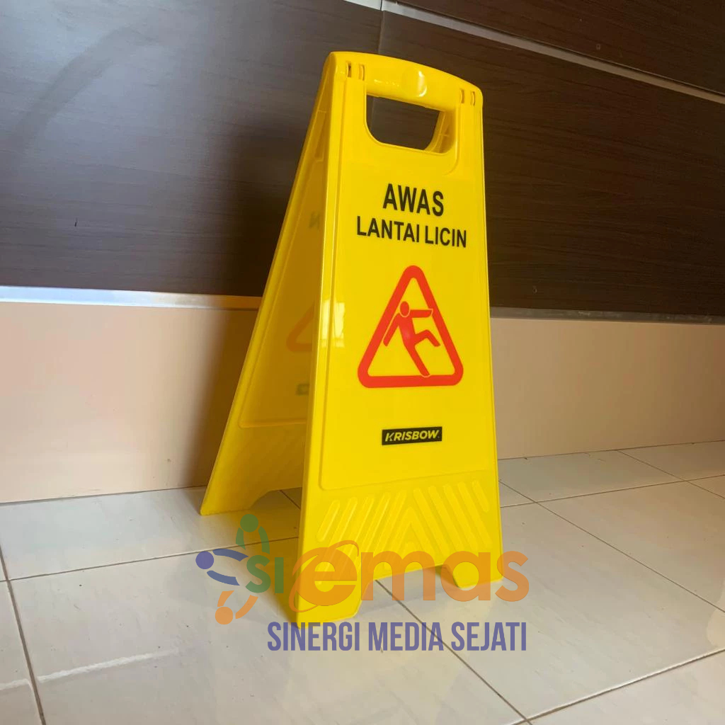 Jual Papan Tanda Awas Lantai Licin | Warning Sign Floor Wet Floor ...