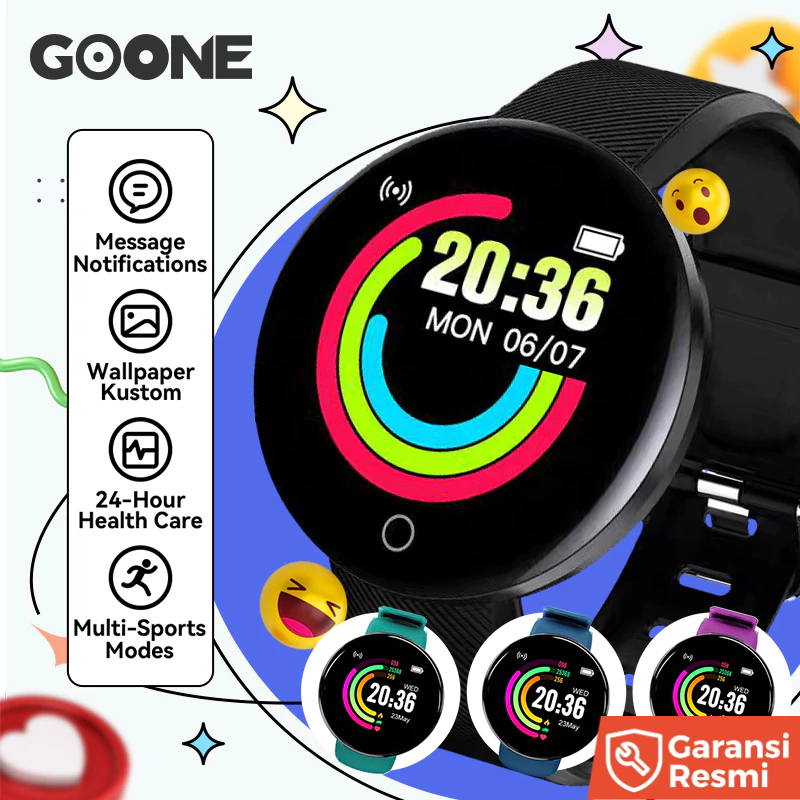 Jual GOONE SmartWatch Touch Screen Long Standby Time Olahraga Tahan Air