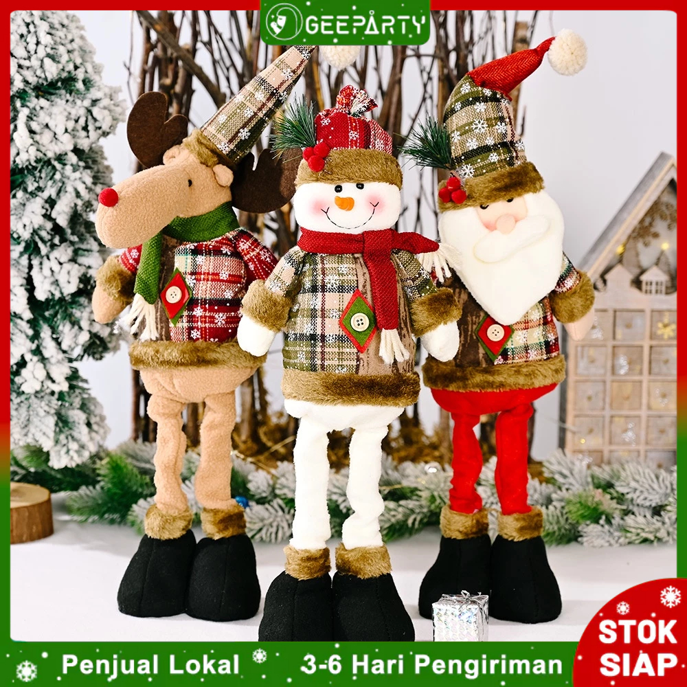 Jual 50cm Boneka Natal Lucu Sinterklas Santa Claus Manusia Salju Natal Rumah Desktop Dekorasi 9734