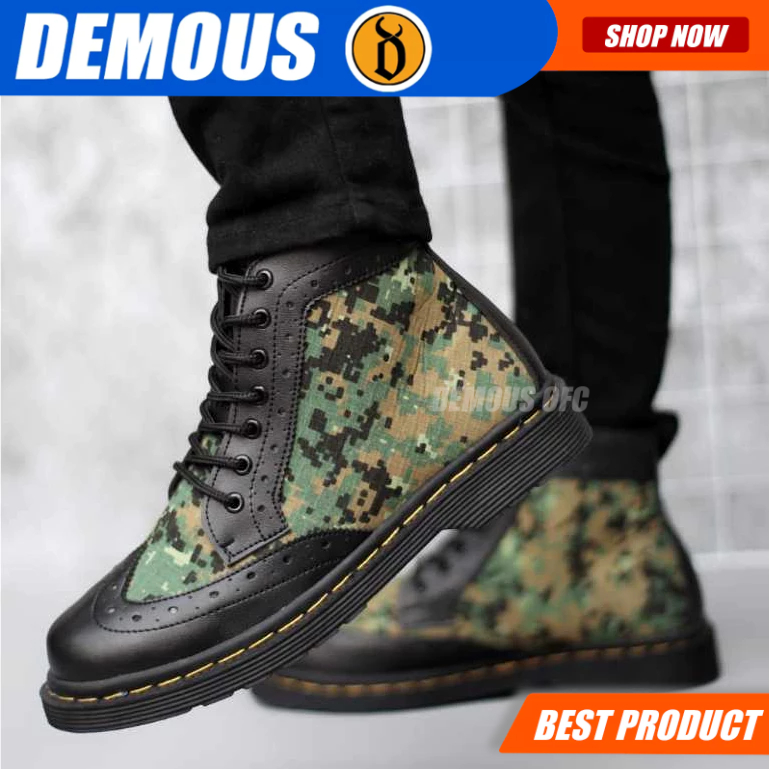 Jual Demous Suma Sepatu Formal Boots Pantofel Docmart Pria Kemo Shopee Indonesia