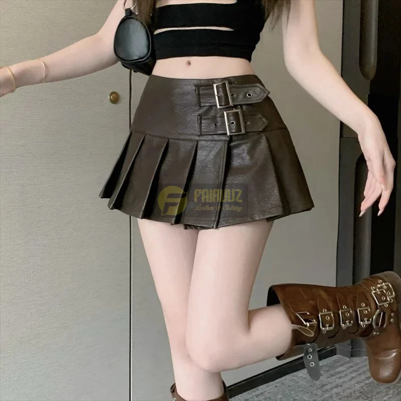 Jual Rok Kulit Pendek Rok Mini Bodycon Aline Lipit Besar Seksi ...