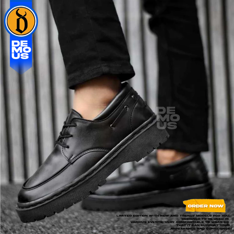 Jual Demous Xavi Sepatu Formal Pantofel Hitam Hak Tinggi Docmart Pria Shopee Indonesia