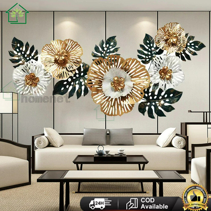 【Harga Minimum】 COD Skandinavia cahaya Skandinavia dinding mewah menggantung hiasan dinding ruang tamu rumah dekorasi dinding besi kreatif Dinding gantung liontin logamScandinavian light luxury wall hanging home living room wall decoration creative iron
