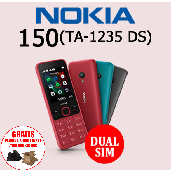 Jual NOKIA HANDPHONE 150 DUAL SIM (TA-1235 DS) | Shopee Indonesia