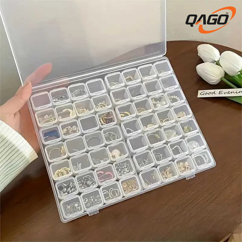 Jual Kotak Perhiasan Aksesoris Plastic Storage Jewelry Box 56 Grid Kotak Penyimpanan Manik Manik 3543