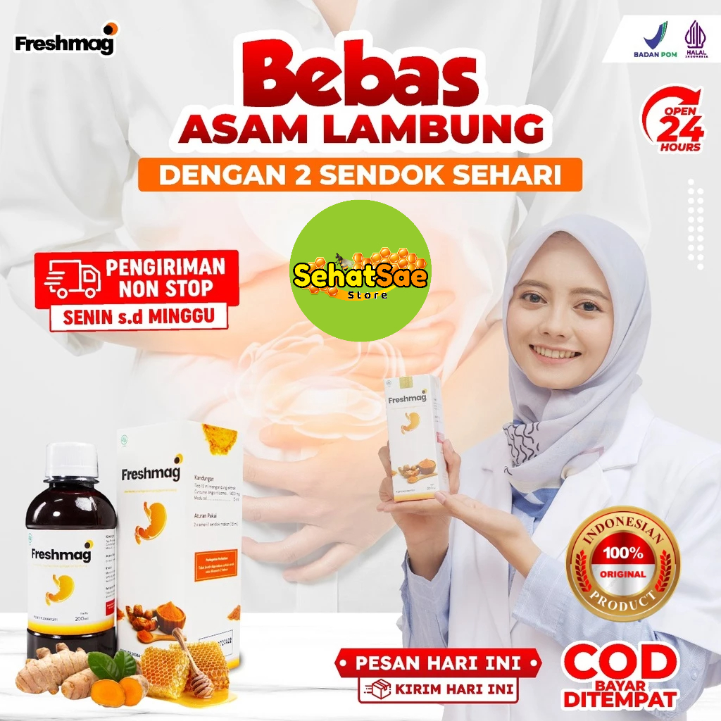 Jual Madu Lambung Freshmag Herbal Solusi Atasi Maslah Asam Lambung Maag Kronis Akut Gerd Isi