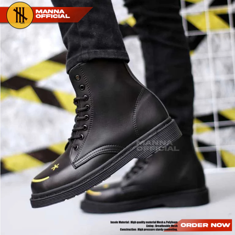 Jual Sepatu Formal Boots Smiley Docmart Pantofel Kerja Pria Wanita ...