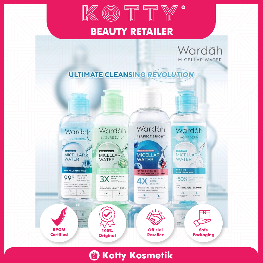 Jual Kotty Kosmetik - Wardah Micellar Water Series (Perfect Bright Tone ...
