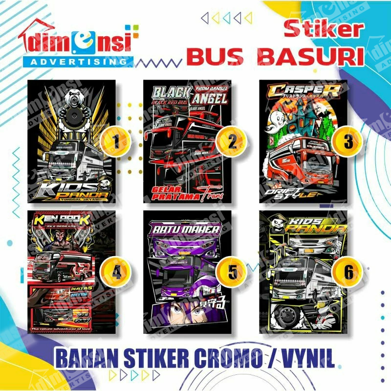 Jual Stiker Bus Basuri / Stiker Bus Tolelot / Stiker Basuri Viral ...