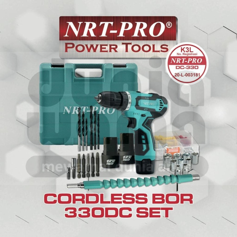 Jual Nrt Pro Dc Set Pcs Dc Dc Mesin Bor Cordless Baterai V Set Pcs Shopee