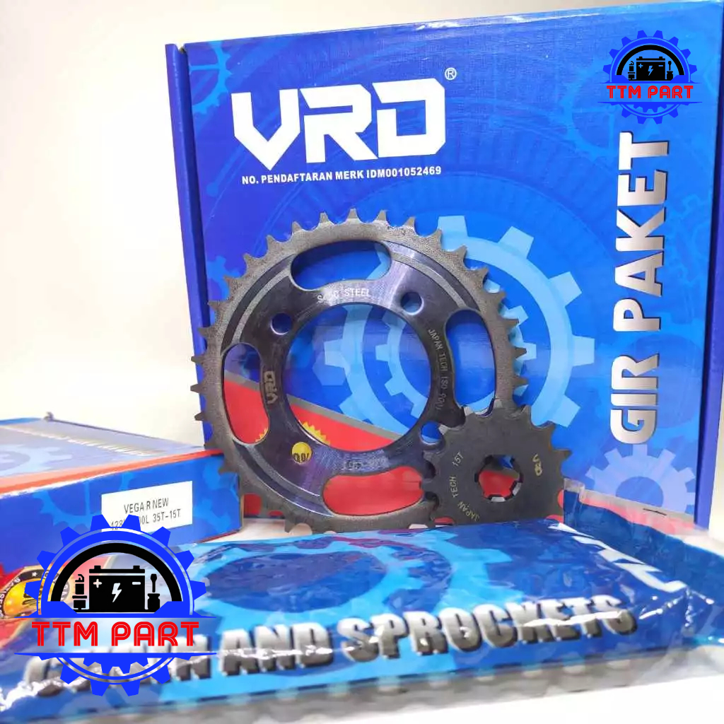 Jual GEAR PAKET BAJA YAMAHA VEGA R NEW 428H - 100L 35T / 15T GIR SET ...