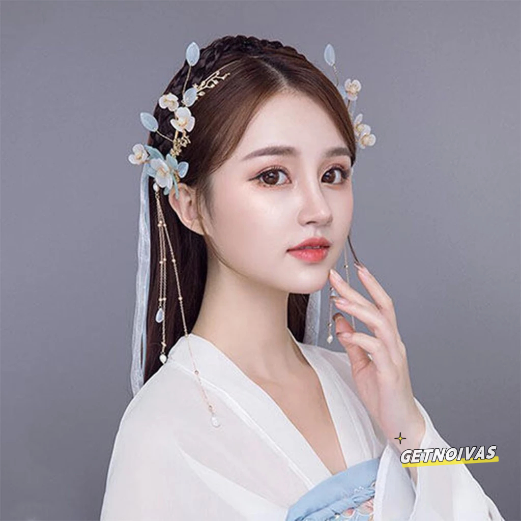 Jual Hanfu Peri Hiasan Kepala Pengantin Perempuan Jepit Rambut Ornamen ...