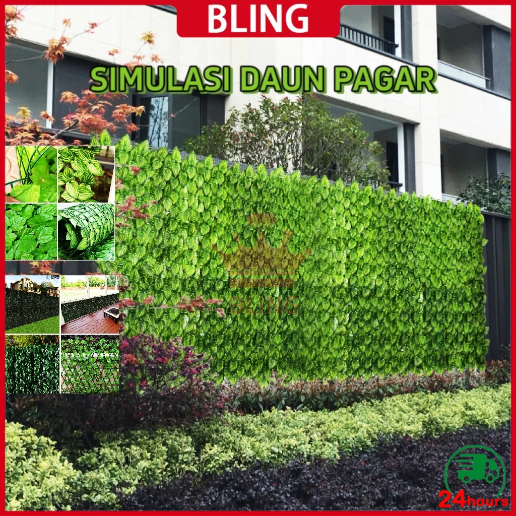 【COD】Daun Rambat Dinding 1 ROLL 1 x 3 Meter Artificial Artificial Flower Dekorasi Rumah Shabby/Daun Plastik/Daun Hias/Rumput Hias