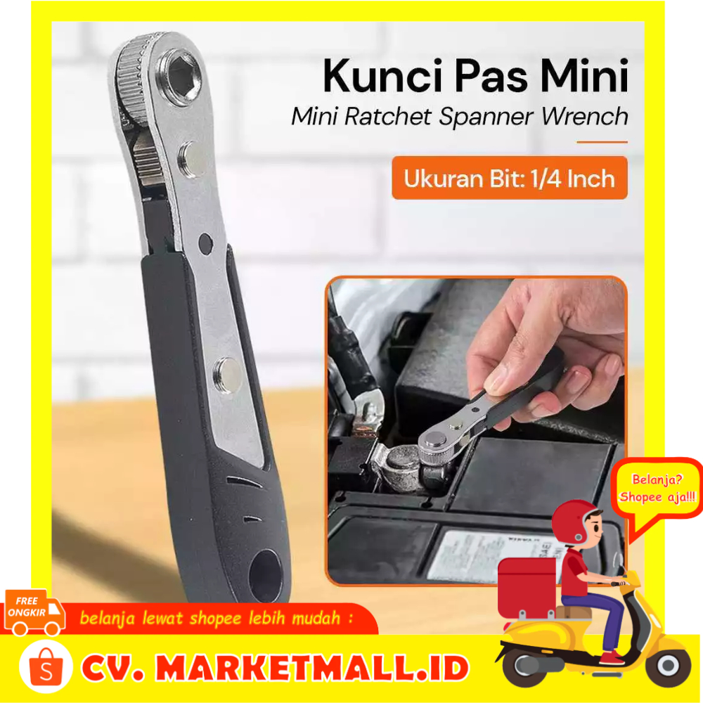 Jual Market Mall - Kunci Pas Mini Ratchet Multifungsi Hexagon Torx ...