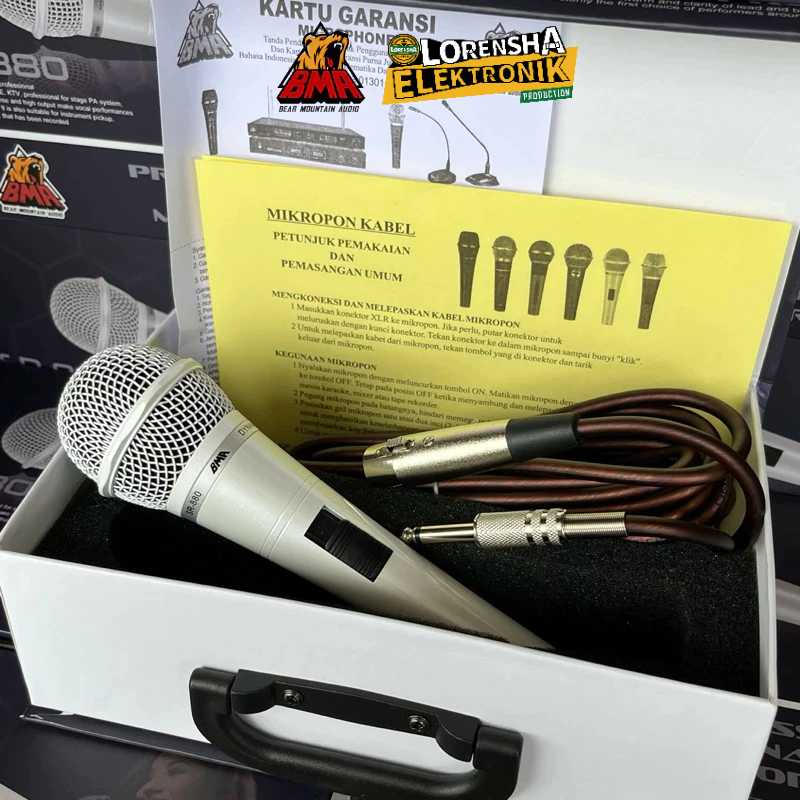 Jual Mic Kabel BMA SR880 Professional Dynamic Microphone | Shopee Indonesia