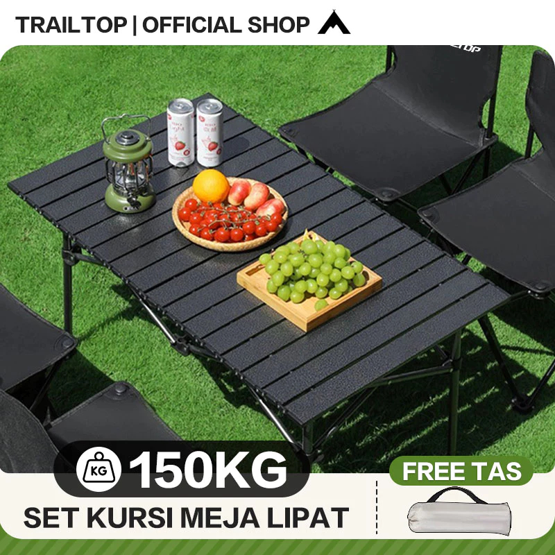 Jual Ready Trailtop Meja Camping Lipat Outdoor Meja Kemping Kursi Lipat Set Meja Lipat Outdoor