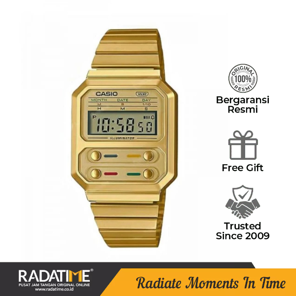 Jual Jam Tangan All Gender Casio Original A100WEG9ADF Garansi Resmi 1