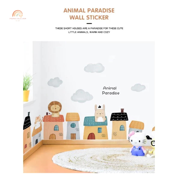 Jual Wallsticker dinding stiker kamar anak aesthetic cute city kota ...