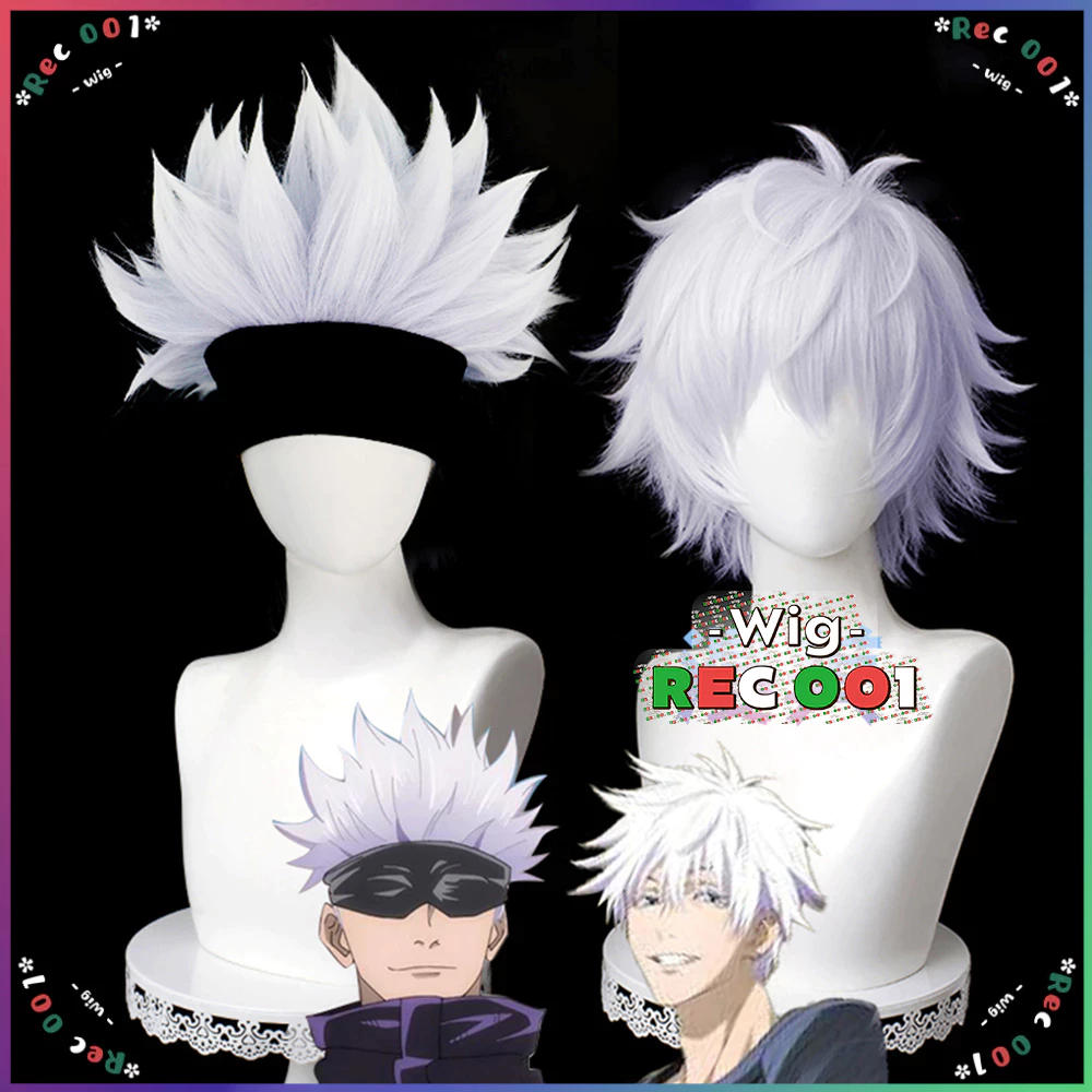 Jual 【M】Wig Gojo Satoru Cosplay Jujutsu Kaisen Orang Dewasa/Anak-Anak ...