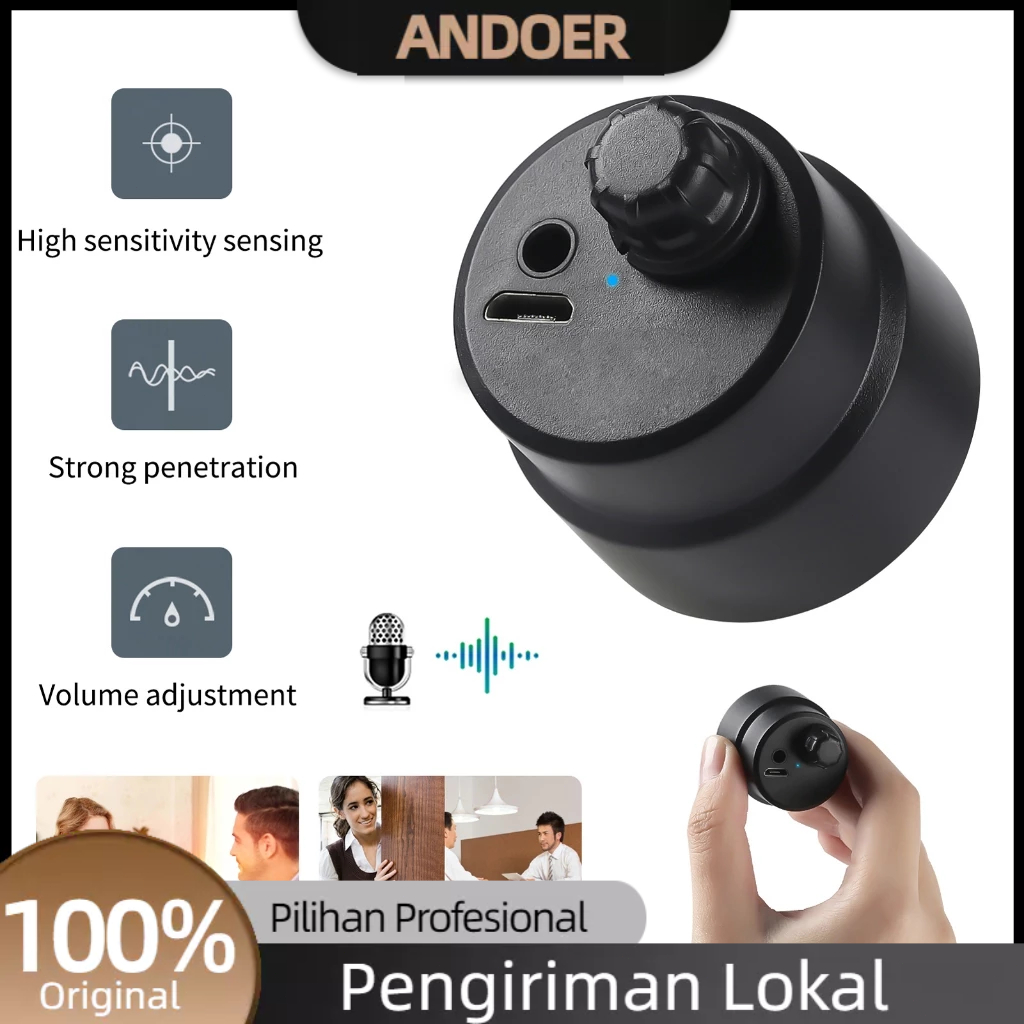 Ronyme Through-Wall Microphone - Water Leak Detector With Headphones For Pipes & Floor Heating