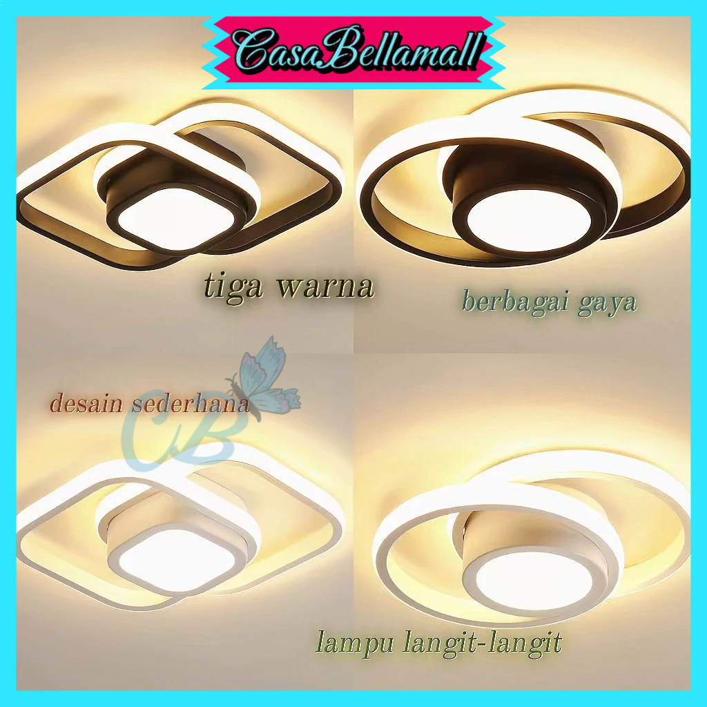 Jual 3 Warna Lampu Plafon LED Lampu Hias Rumah Ruang Tamu Kamar