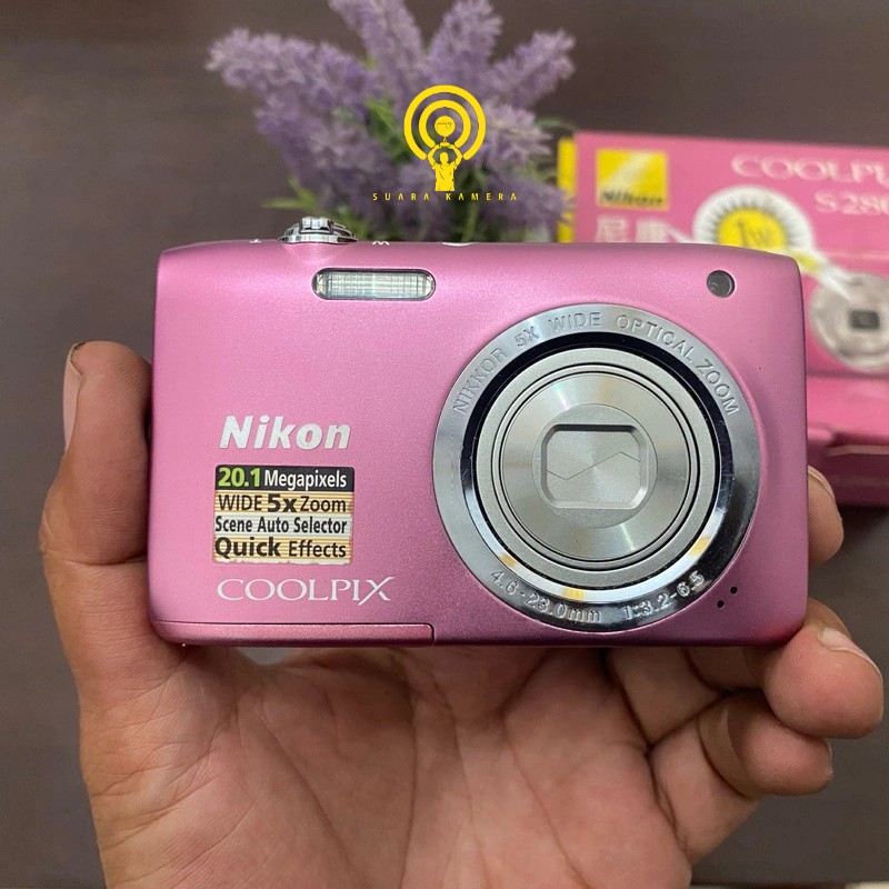 DIGICAM BABY PINK NIKON COOLPIX S2800 RARE MULUS