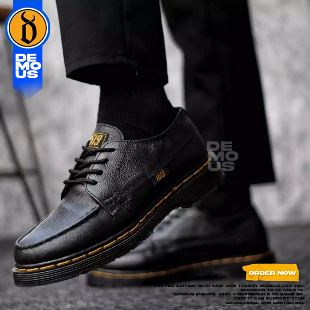 Jual DEMOUS GON - Sepatu Docmart Pantofel Formal Low Boots Kulit Asli ...