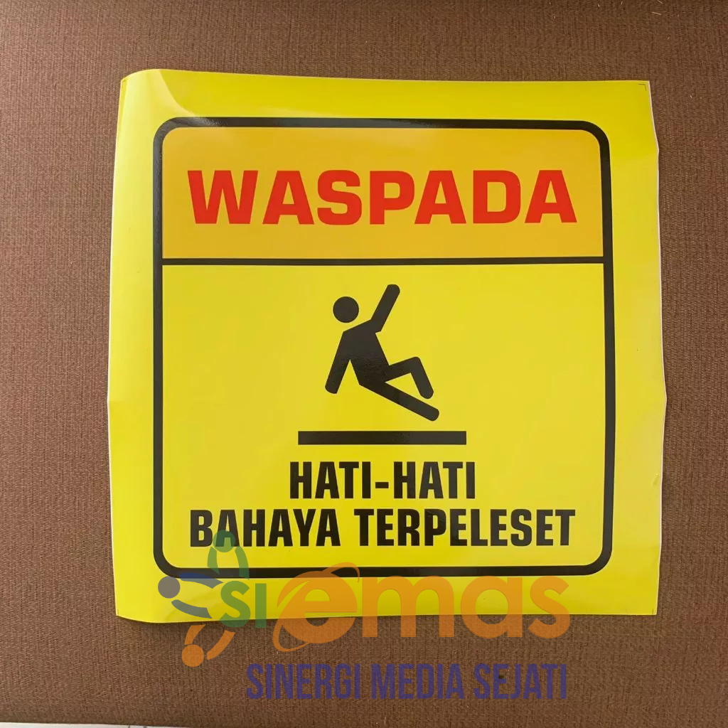 Jual Stiker Lantai Stiker Awas Terpeleset Stiker Tanda Lantai Licin