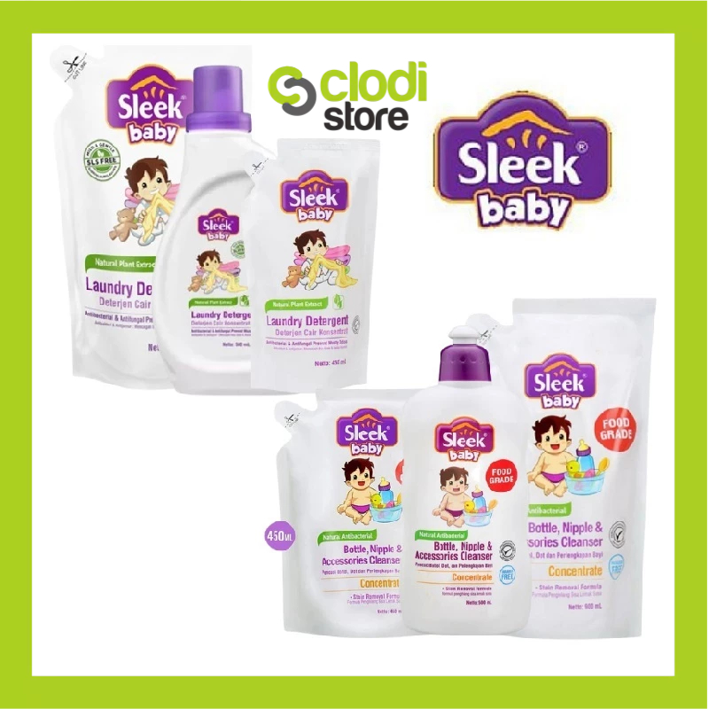 Jual Sleek Baby Laundry Detergent 900ml Refill 900 Ml Slek Sabun Cuci ...