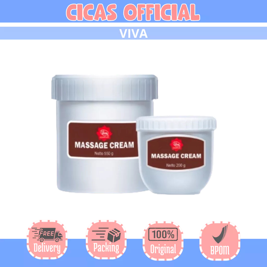 Jual Cicasofficial Viva Massage Cream 200gr And 550gr Krim Pijat Krim Urut Shopee Indonesia