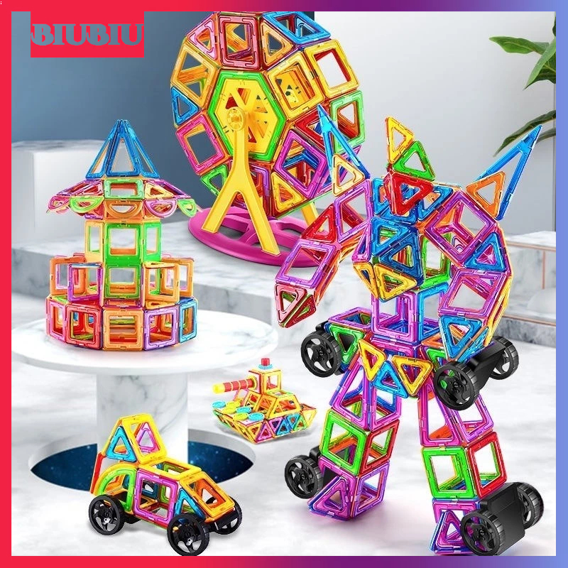 Jual 148Pcs 60Pcs Magnetic Tiles Block Mainan Edukasi Anak Magnet DIY ...