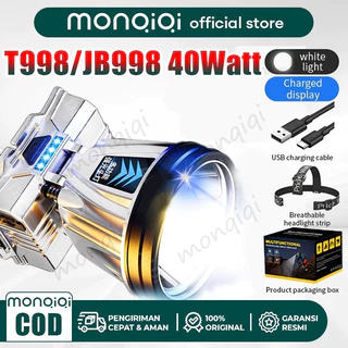 Monqiqi Lampu Senter Kepala LED Rechargeable Headlamp Super Terang Air Bisa Di Cas Head lamp Cas Ulang Senter Kepala Berburu Mancing  300Watt Senter Kepala super terang Mitsuyama Senter Kepala LED Cas Tahan 24 Jam