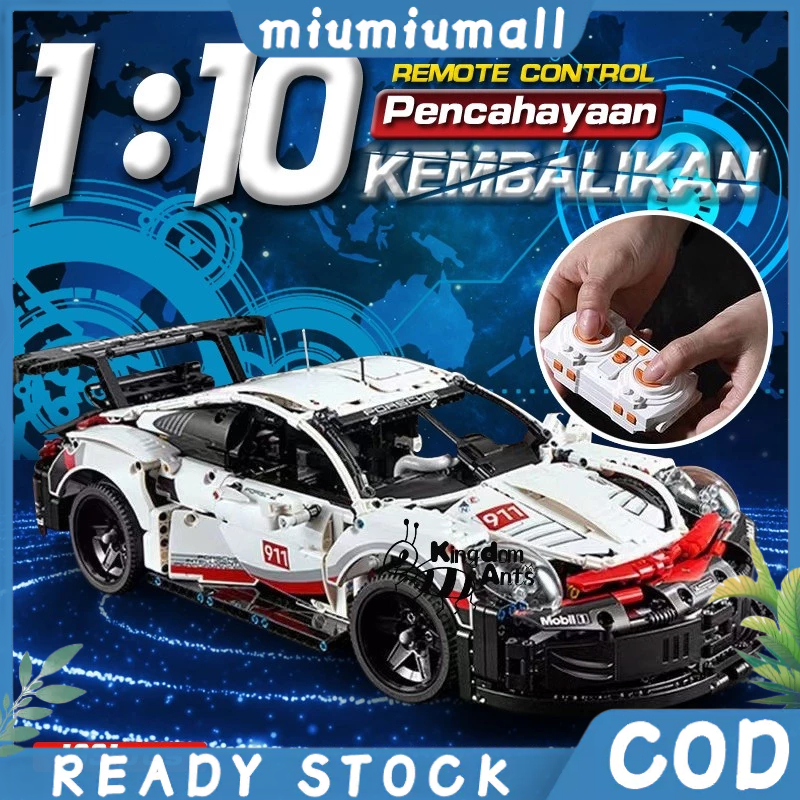 Jual 【MURAH COD】Building blocks Porsche 911 Building Blocks 1630+pcs ...