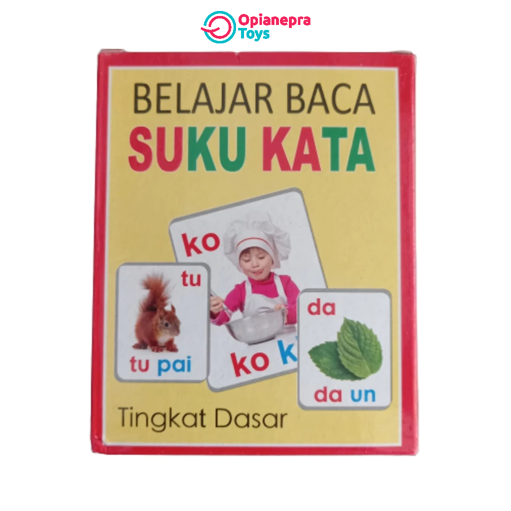 Jual ONTY Kartu Pintar Membaca Suku Kata Tingkat Dasar Flash Card Edisi