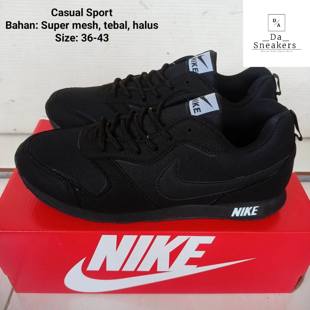 Jual Sepatu Sneakers Pria Warna Hitam Bandung Terbaru - Harga