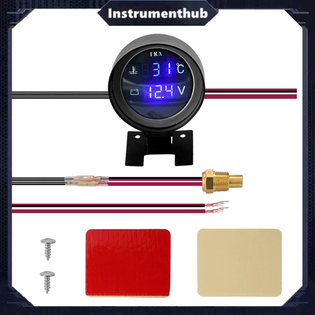 Jual [Local Delivery]Round Led Digital Car Truck Water Temp Gauge