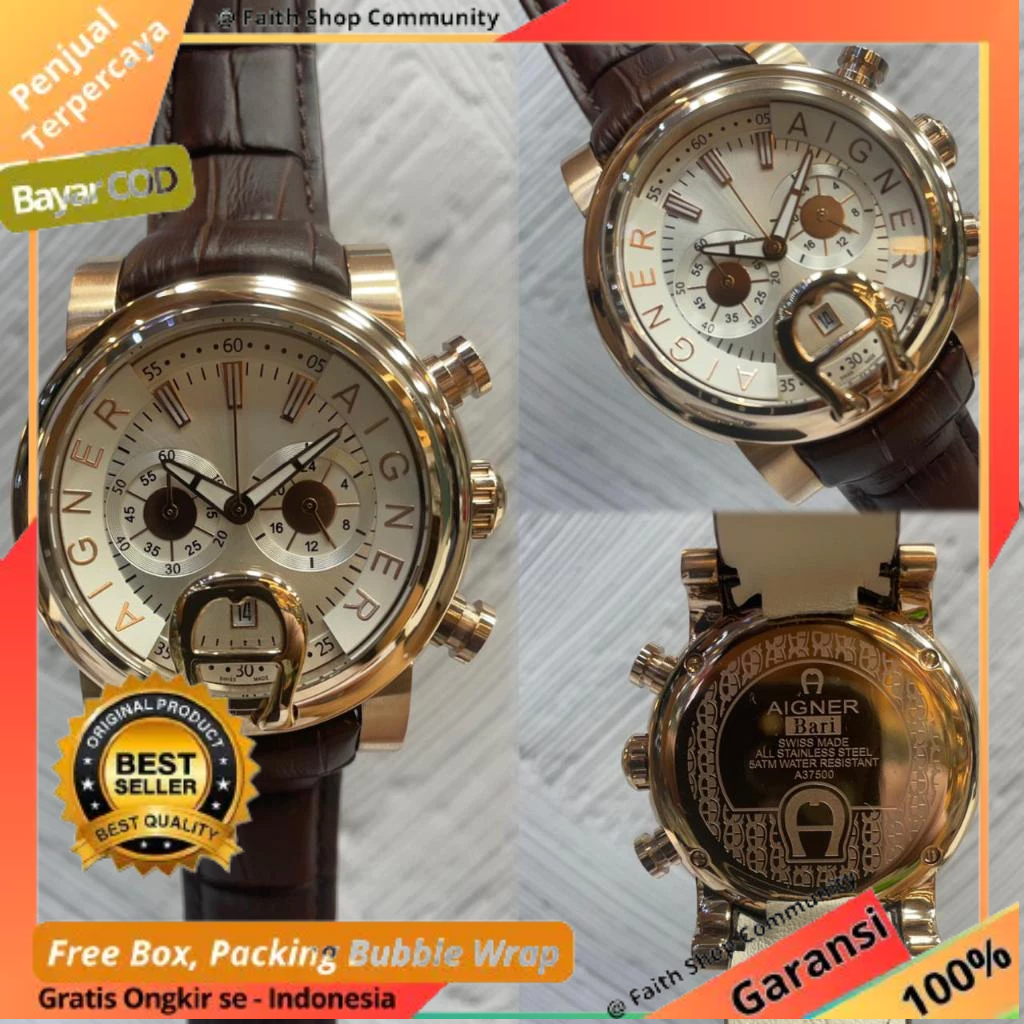 Bari Chrono Aigner Bari A37500 Watch Price Jual Jam Tangan Pria