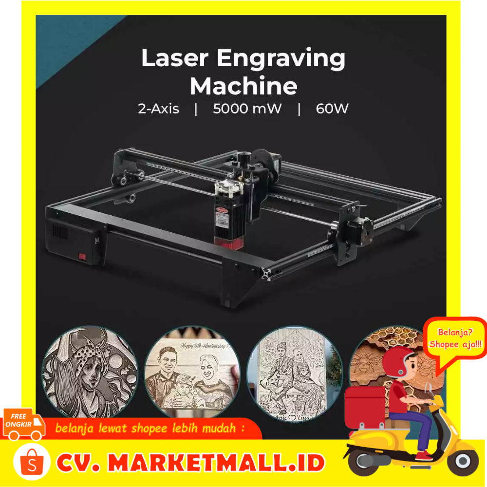 Jual Mesin CNC Printer Laser Professional Desktop Pengukir Akrilik