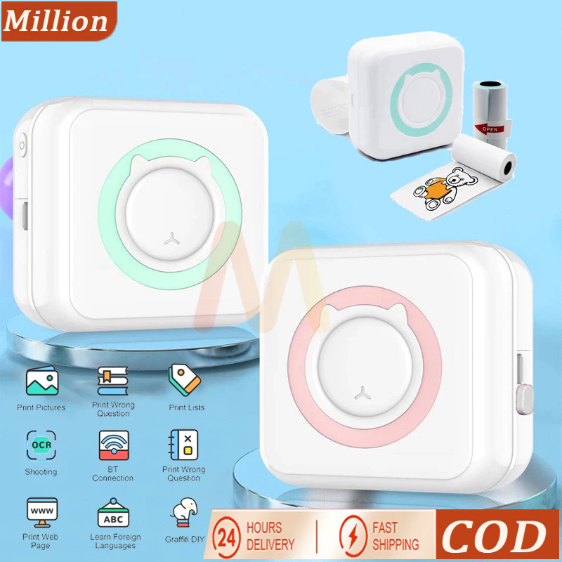 Jual 【COD】Printer Thermal Bluetooth Mini Portable Mobile Printer ...