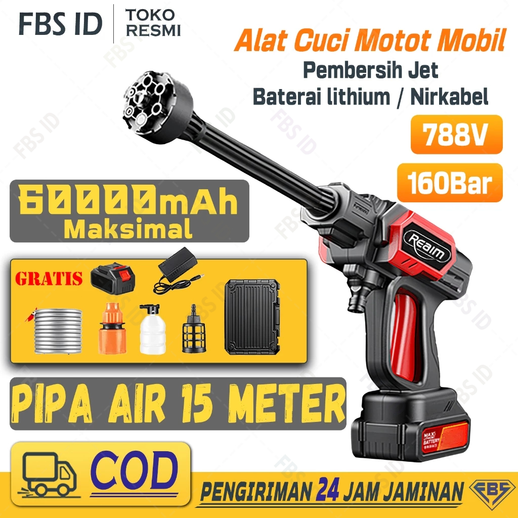 Jual Reaim FBS 788V 160Bar Brushless Jet Cleaner Mesin Peralatan ...