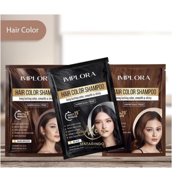 Jual Implora Hair Color Shampoo Pewarna Rambut Natural | Shopee Indonesia