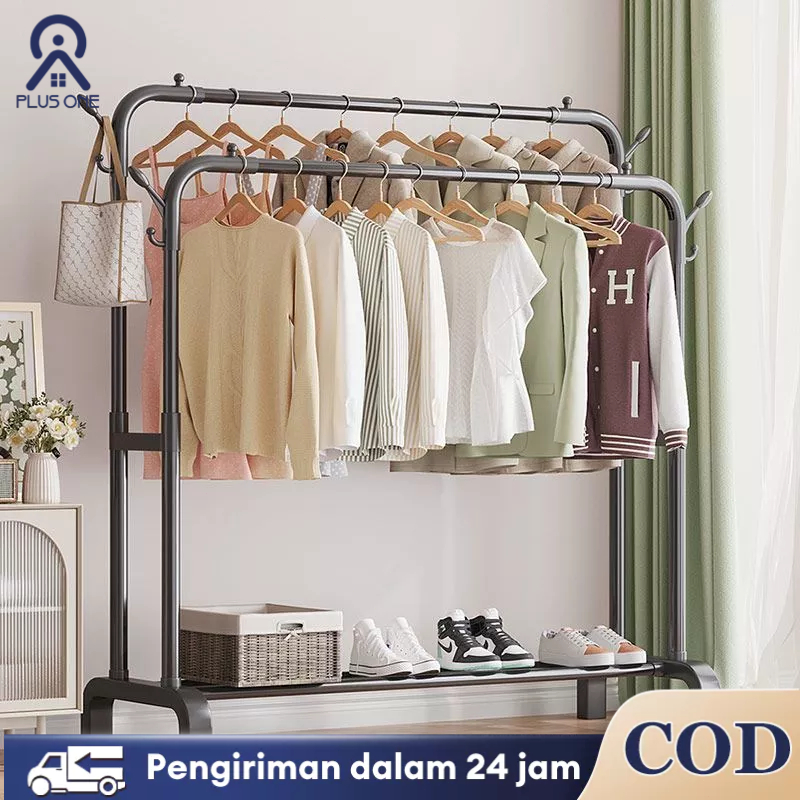Jual Rak Gantungan Baju Besi Stand Hanger Rak Baju Rak Standing Rak